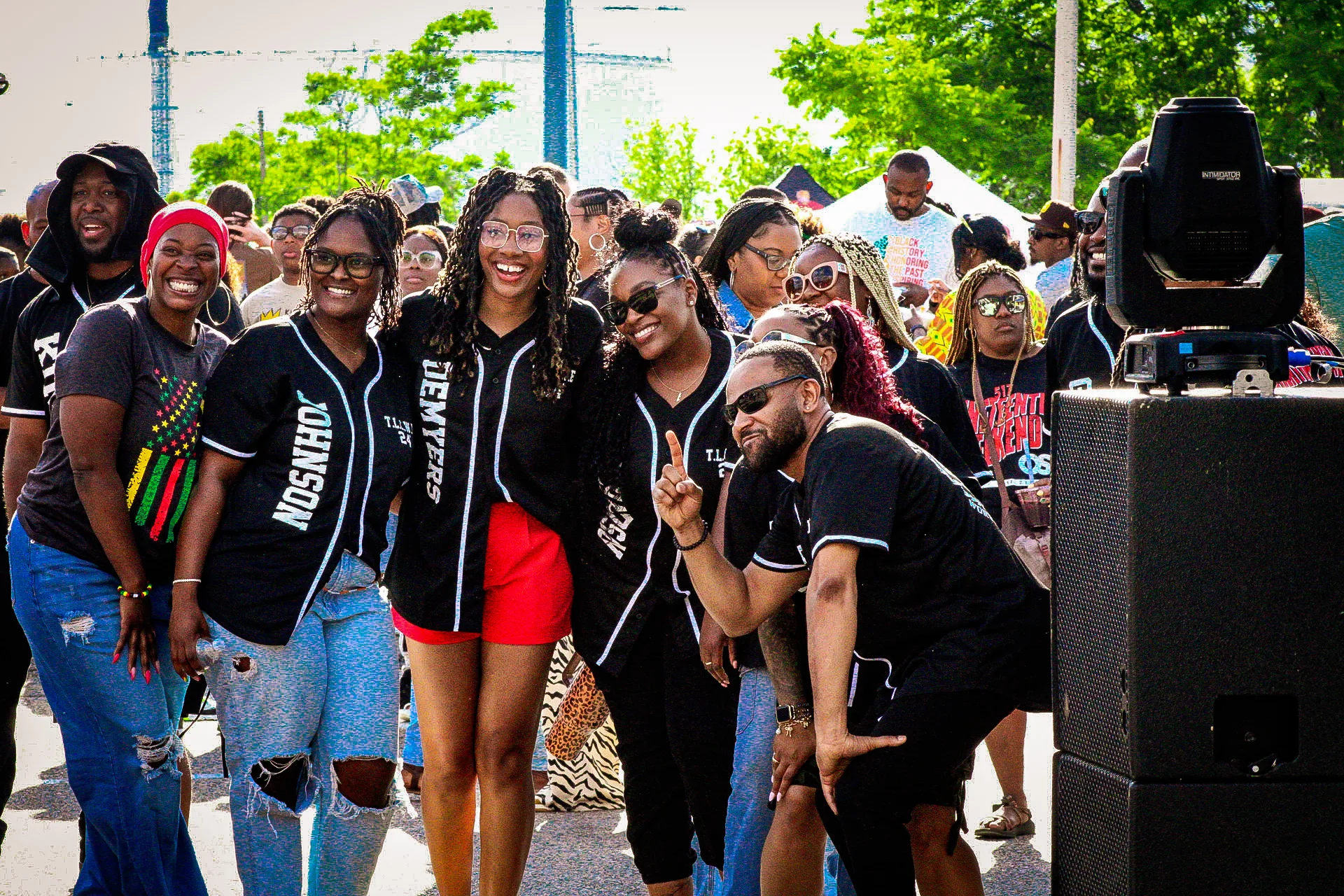 Members of The Lansing Collective Worship Encounter gathered together in the crowd at the 517 Juneteenth Festival in downtown Lansing